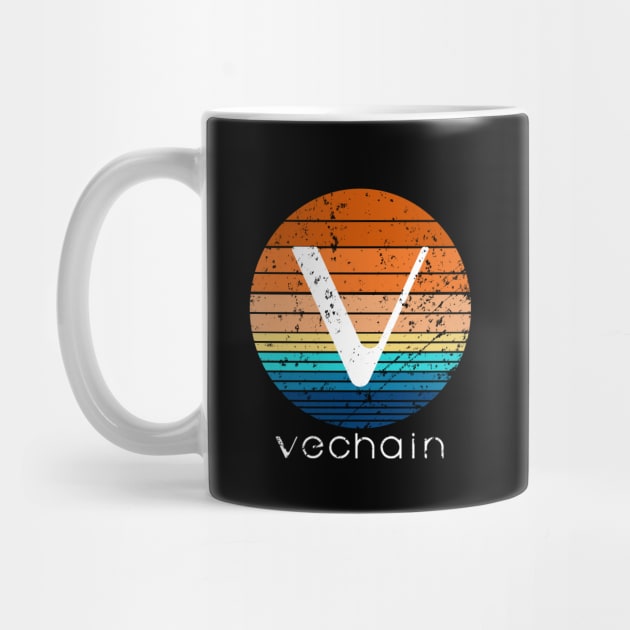 VeChain Cryptocurrency DeFi Crypto Vintage Sunset by BitcoinSweatshirts